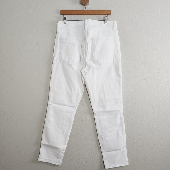 NEW J. Crew White Denim Vintage Straight Leg High Waisted Jeans - Picture 9 of 10